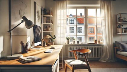 Scandinavian style home office