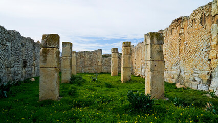 L'area archeologica di Bulla Regia,con i resti dell'antica città Romana e le abitazioni...