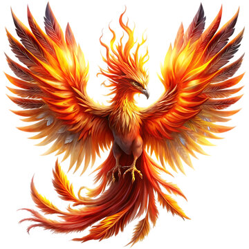 Majestic phoenix reborn from digital ashes