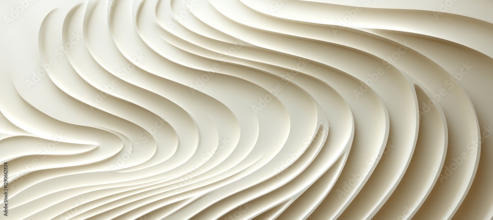 Poster minimalist beige abstract background, seamless 3d low profile design with delicate wave texture