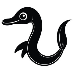 Mysterious Pelican Eel fish Logo Design
