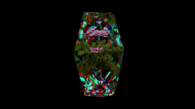 flower inside glass