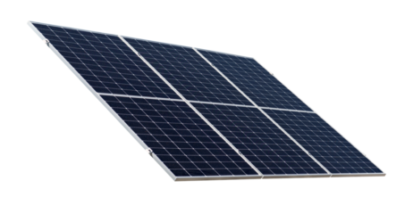 Isolated industrial bifacial solar panel