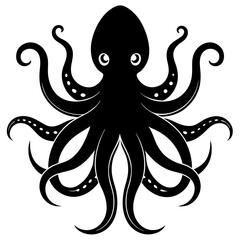 Download Octopus Silhouette Vector Icon.