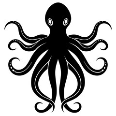 Simple Octopus Silhouette Icon Perfect for Prints & Digital Use.