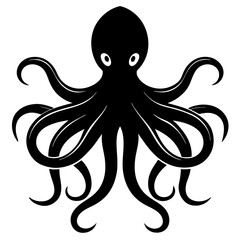 Simple Octopus Silhouette Icon Perfect for Prints & Digital Use.