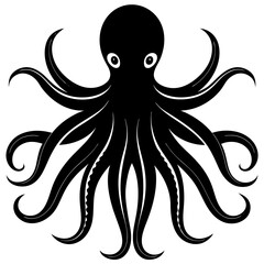 Octopus Silhouette Vector Art Stylish & Professional Design.