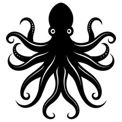 Octopus Silhouette Vector Art Stylish & Professional Design.