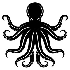 Octopus Icon Vector Scalable Silhouette for Branding & Graphics.