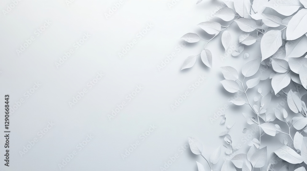 Poster fresh green plant in a minimalistic indoor setting with sunlight streaming through the windows creat