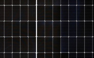Front view photography of solar photovoltaic black panel