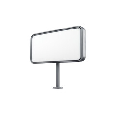 Obraz premium Blank Advertising Sign on Metal Pole with Clear Background