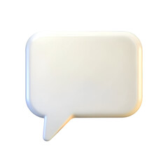 Fototapeta premium White blank speech bubble isolated on transparent background