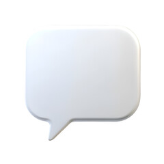Fototapeta premium White blank speech bubble isolated on transparent background