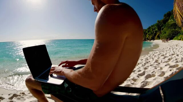 Digital Nomad Working in Remote Island in the Caribbean: A Tropical Paradise for Secluded Escapes