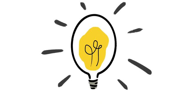 Lightbulb doodle animation.