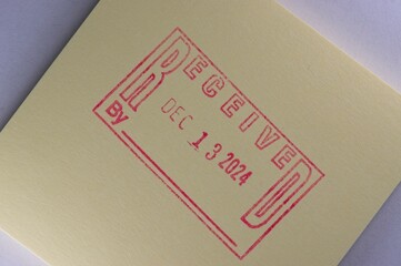 Received stamp with date of December 13th, 2024