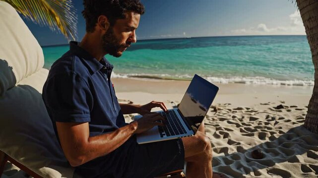 Digital Nomad Working in Remote Island in the Caribbean: A Tropical Paradise for Secluded Escapes