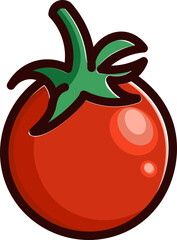 Tomato - Fresh and Healthy Vegetable Colored Outline Icons