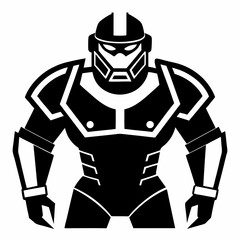 robot solider vector silhouette