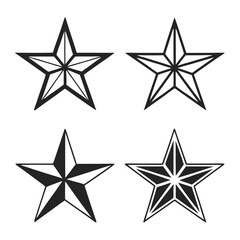 Star Shapes Icon Collection for Graphic Design