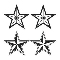 Simple Star Shapes Icon Set for Creative Projects