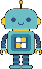 かわいいロボットのキャラクター　棒立ち