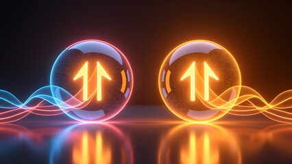 Technology light and shadow flow direction