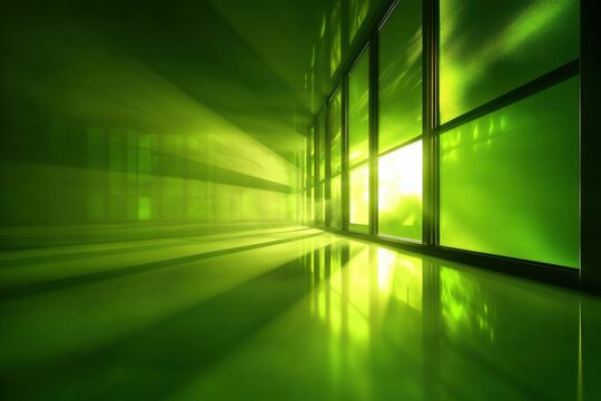 End Of Support - Dramatic Green Glow Scene for Concept Design Background - Powered by Adobe