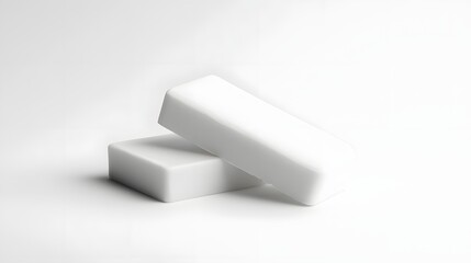 Premium Smooth Textured Soap Bars Against Plain White Background