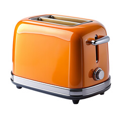 Orange Toaster: Retro Kitchen Appliance Image isolated on transparent background