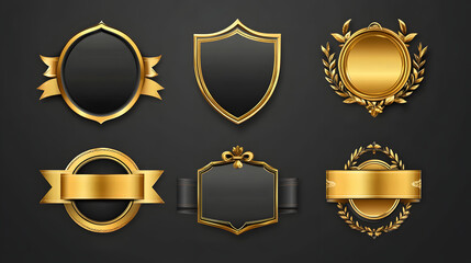 Golden Luxury Labels and Badges Premium Certificate Ribbons