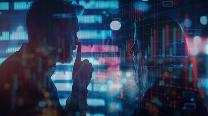 Stock market insider trading concept	
