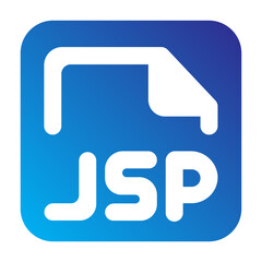 Jsp file type solid gradien icon