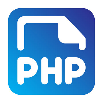 Php file type solid gradien icon