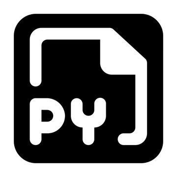Py file type solid icon