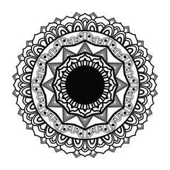 Obraz premium Mandala Black Shape ornaments design 