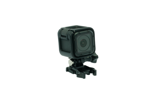 Action Camera isolated on transparent background. GoPro camera. Png and Jpg image