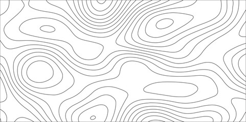 Abstract white contour wave lines topographic background, lines map seamless pattern, modern wallpaper texture and realistic design used for banner and posters, mountain relief geographic pattern.
