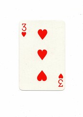 A vintage playing card isolated on a white background.
