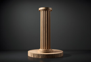 Gold Cylinder Product Display Stand