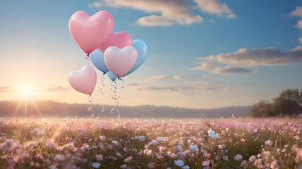 Fototapeta premium balloons in the sky