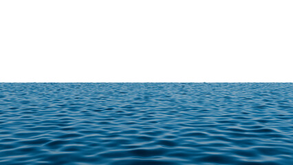 Endless ocean waves with transparent background PNG for design and digital art