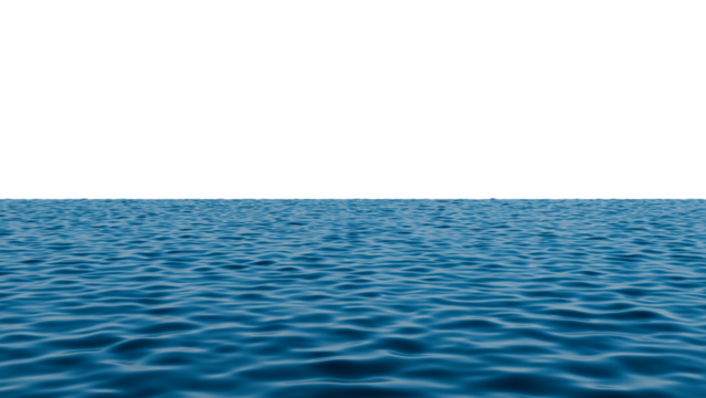 Endless ocean waves with transparent background PNG for design and digital art