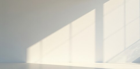 Fototapeta premium Subtle vertical stripe texture on minimalist wall, soft sunlight , graphic, geometric