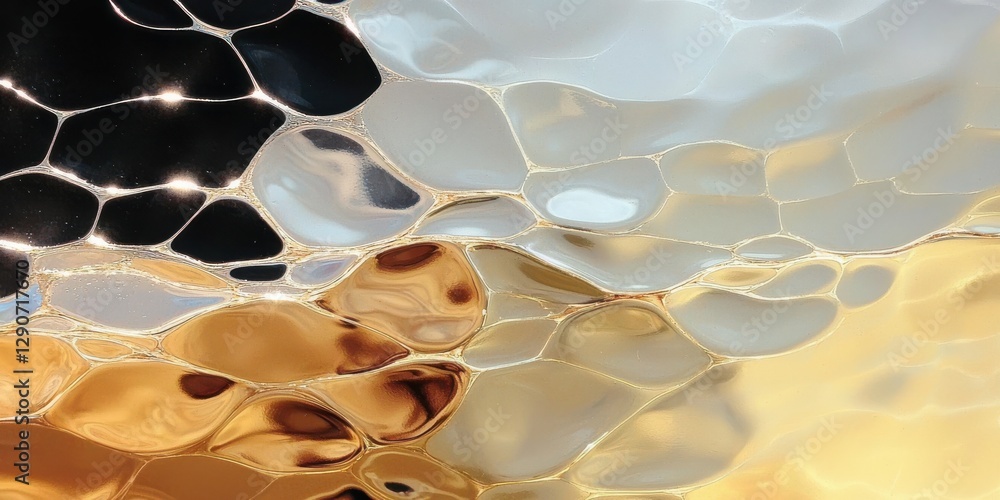 Poster reflections of light and color abstract art digital creation studio close-up visual exploration