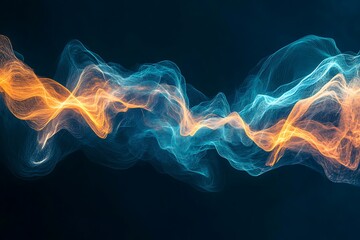 Obraz premium Abstract Flowing Energy Waves