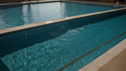 Crystal Clear Swimming Pool Sparkles Under the Sun Inviting a Refreshing and Relaxing Swim