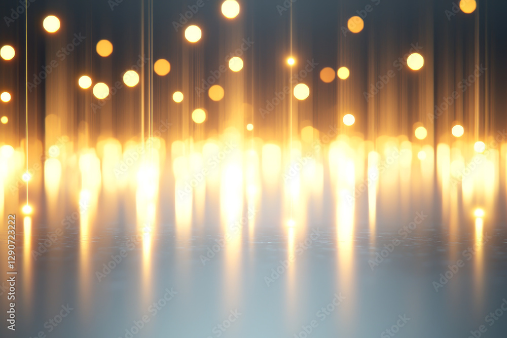 Poster abstract light beams create an enchanting atmosphere with shimmering reflections.