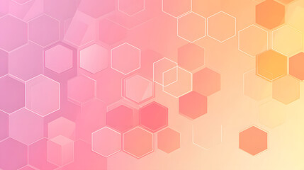 Fototapeta premium A background of hexagons in various shades of pink and orange, creating an abstract pattern with a gradient effect 